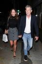 Katharine McPhee and husband David Foster hold hands while enjoying a date night on Tuesday in Los Angeles.