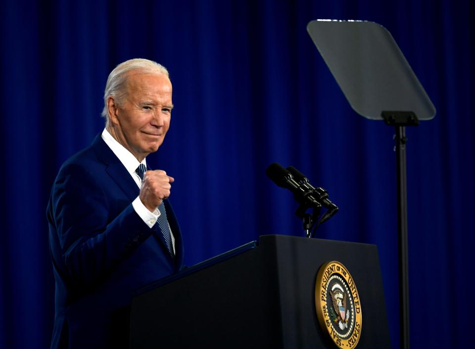 Hillsborough Community College in Tampa, Florida was the campaign stop the 46th American President and 2024 Presidential candidate Joe Biden Tuesday afternoon, April 23, 2024.