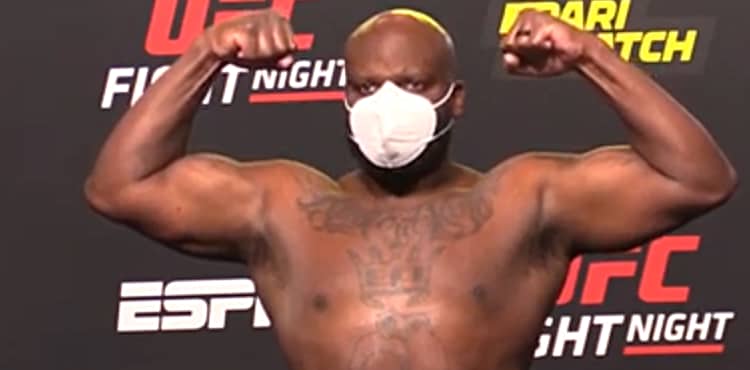 Derrick Lewis UFC Vegas 6 weigh-in