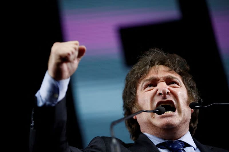 FILE PHOTO: Argentine presidential candidate Javier Milei's closing campaign rally, in Buenos Aires