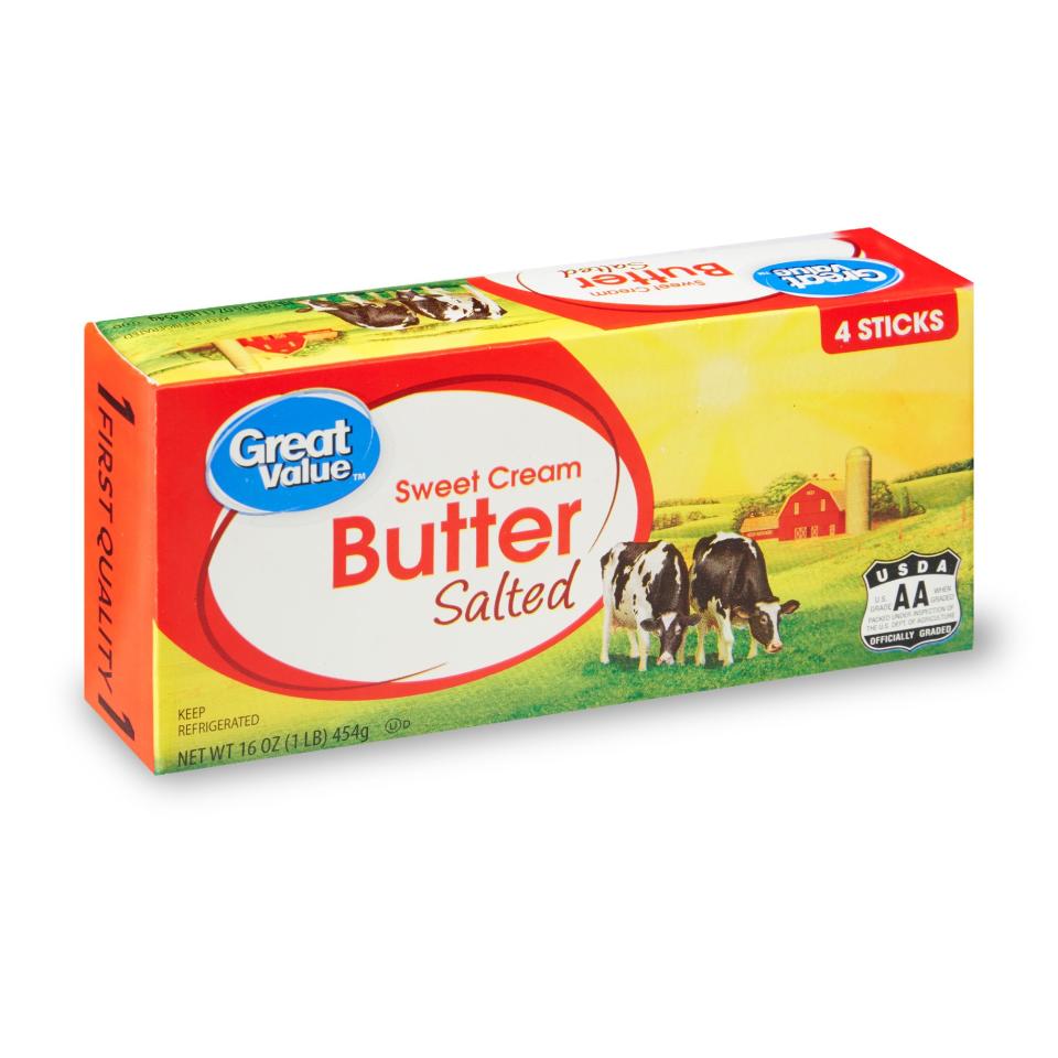 Great Value Salted Butter delivered from Walmart+ (Photo: Walmart)