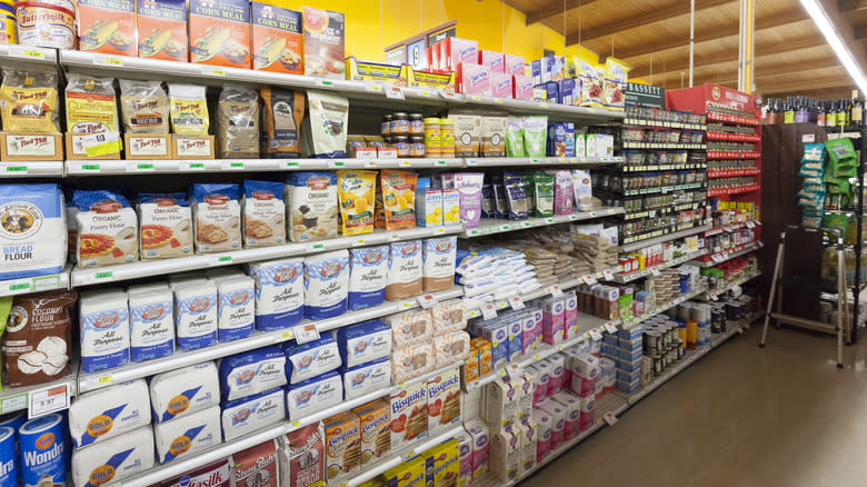 sugar in the baking aisle