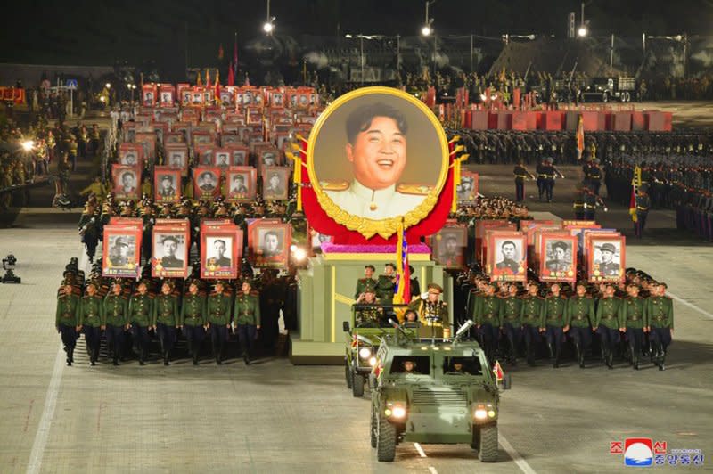 The large-scale military parade featured the Kim Jong Un regime's latest weapons. Photo courtesy of KCNA/UPI