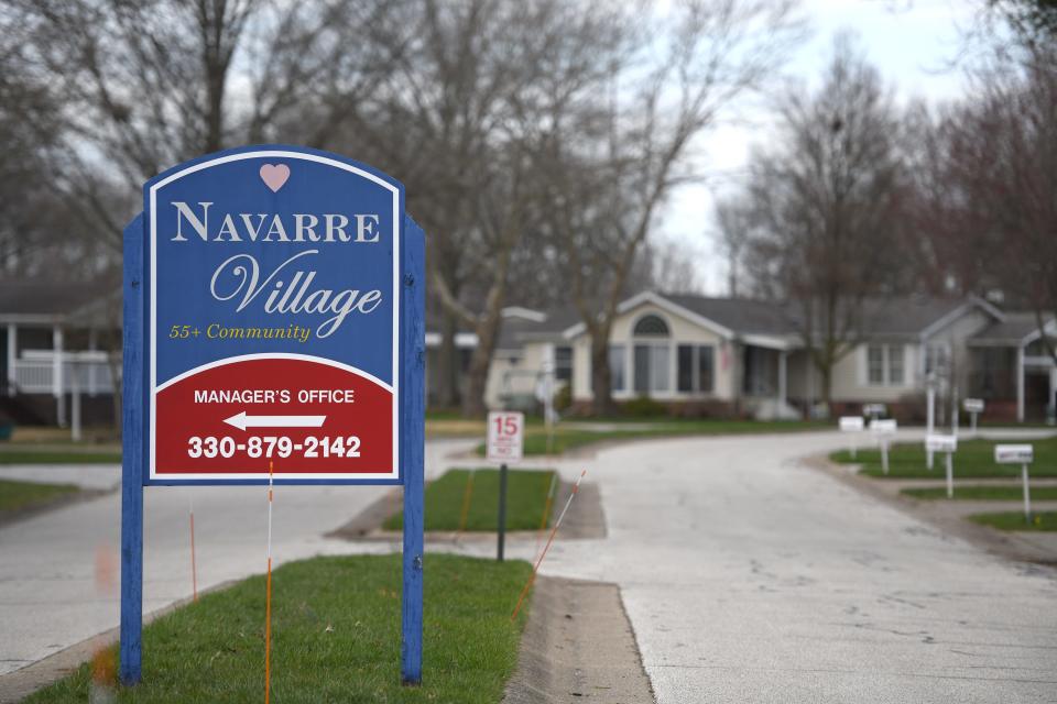 Navarre Village at 5605 Erie Ave. SW has 247 lots, most of which are occupied by tenants 55 years old and up. A few lots are vacant.