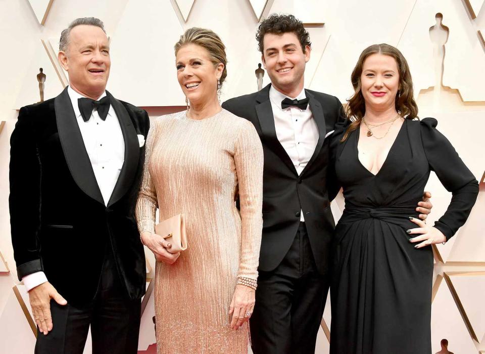 Tom Hanks, Rita Wilson, Truman Theodore Hanks, and Elizabeth Hanks attend the 92nd Annual Academy Awards at Hollywood and Highland on February 09, 2020 in Hollywood, California