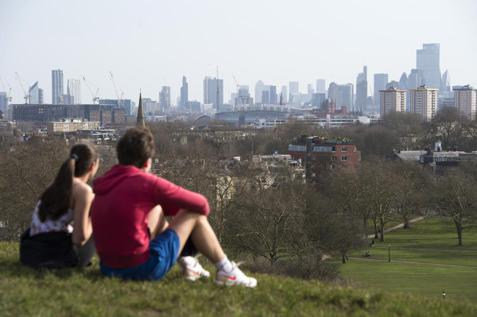 People in England are now able to meet up in groups of six from any number of households from Monday for the first time in months, ending the 'stay at home' messaging. Photo: Kirsty O'Connor/PA Images via Getty Images