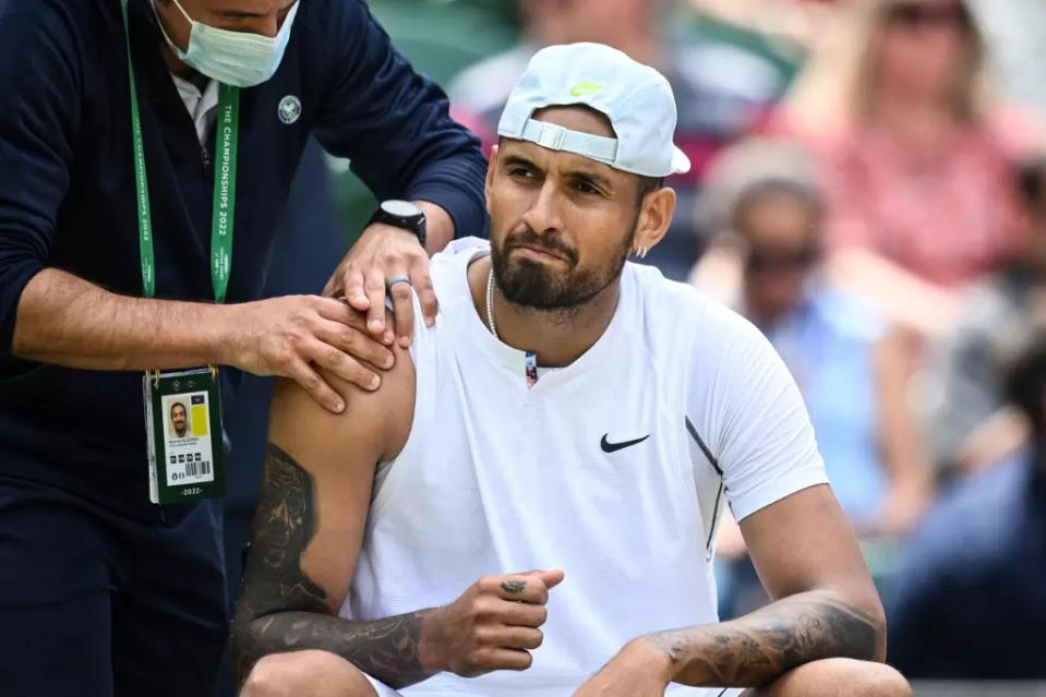 28歲澳洲「壞小子」基里奧斯(Nick Kyrgios)再度缺席法網。法新社