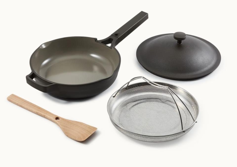 You probably heard of <a href="https://fave.co/3dZAqXF" target="_blank" rel="noopener noreferrer">this do-everything pan</a> or spotted it on your Instagram. Aptly dubbed the "Always Pan," it replaces your frying pan, saute pan, steamer, skillet, saucier, sauce pan, nonstick pan, skillet and spoon rest. This mighty pan <a href="https://fave.co/3dZAqXF" target="_blank" rel="noopener noreferrer">does the work of eight pieces of cookware</a>. <a href="https://fave.co/2RctCLt" target="_blank" rel="noopener noreferrer">Get it for $145 from Our Place</a>