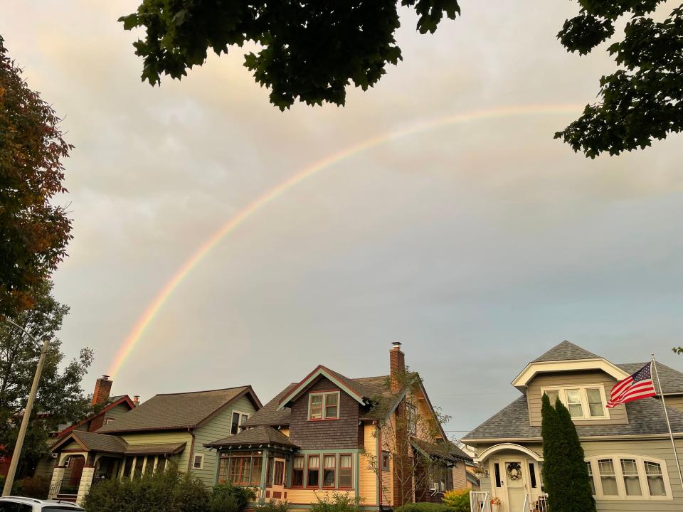 Rainbow over North 52nd Street in Milwaukee's Washington Heights neighborhood.