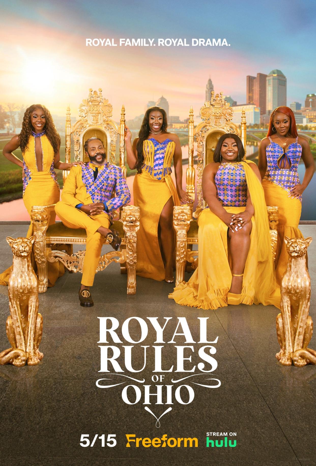 The new series, "Royal Rules of Ohio," portrays the lifestyle of three young sisters who must balance enjoying life in their 20s with the responsibility of upholding their reputation as Ghanaian royals. The series premieres May 15 on Freeform and May 16 on Hulu