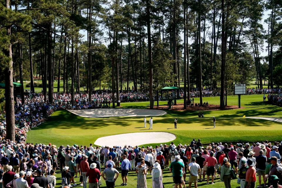 The No. 16 green at Augusta National Golf Club. (Photo: Adam Cairns-USA TODAY Network)