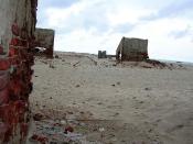 Brick walls etched by time and tide tell tearful stories. The structures that withstood the tidal wave exist, buried under the sand and some partly weathered by the sea, adding a mysterious beauty to the place.