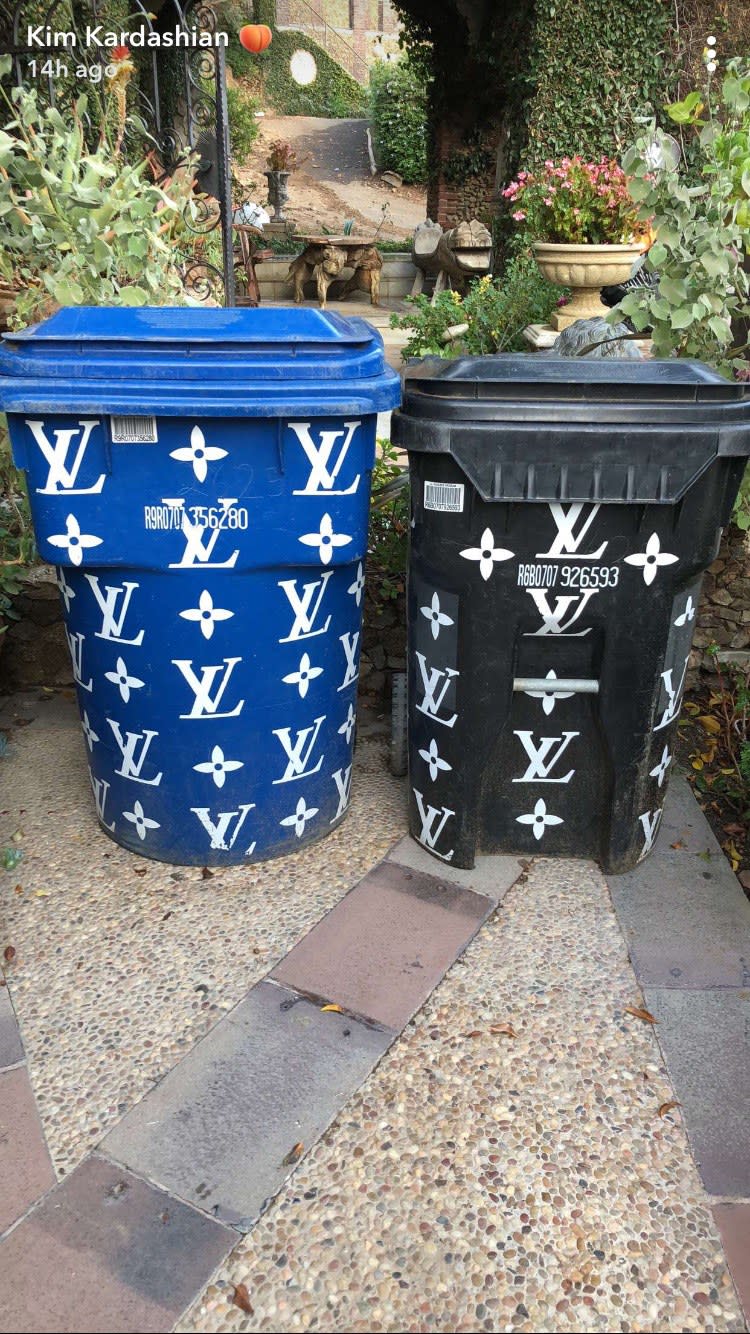 Oh, Look. Kim Kardashian Actually Have A Couple Of Louis Vuitton Trash Cans  - SHOUTS