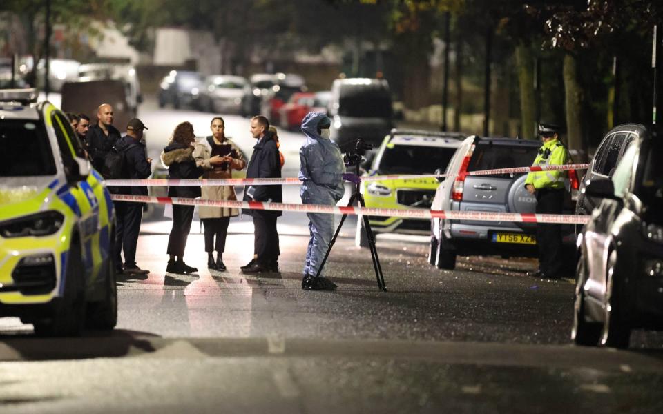 Chris Kaba was given first aid at the scene in Streatham Hill and was airlifted to hospital but died a short time later - UK News in Pictures