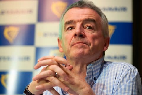 Michael O'Leary has said the cancellations are his airline's fault - Credit: Getty
