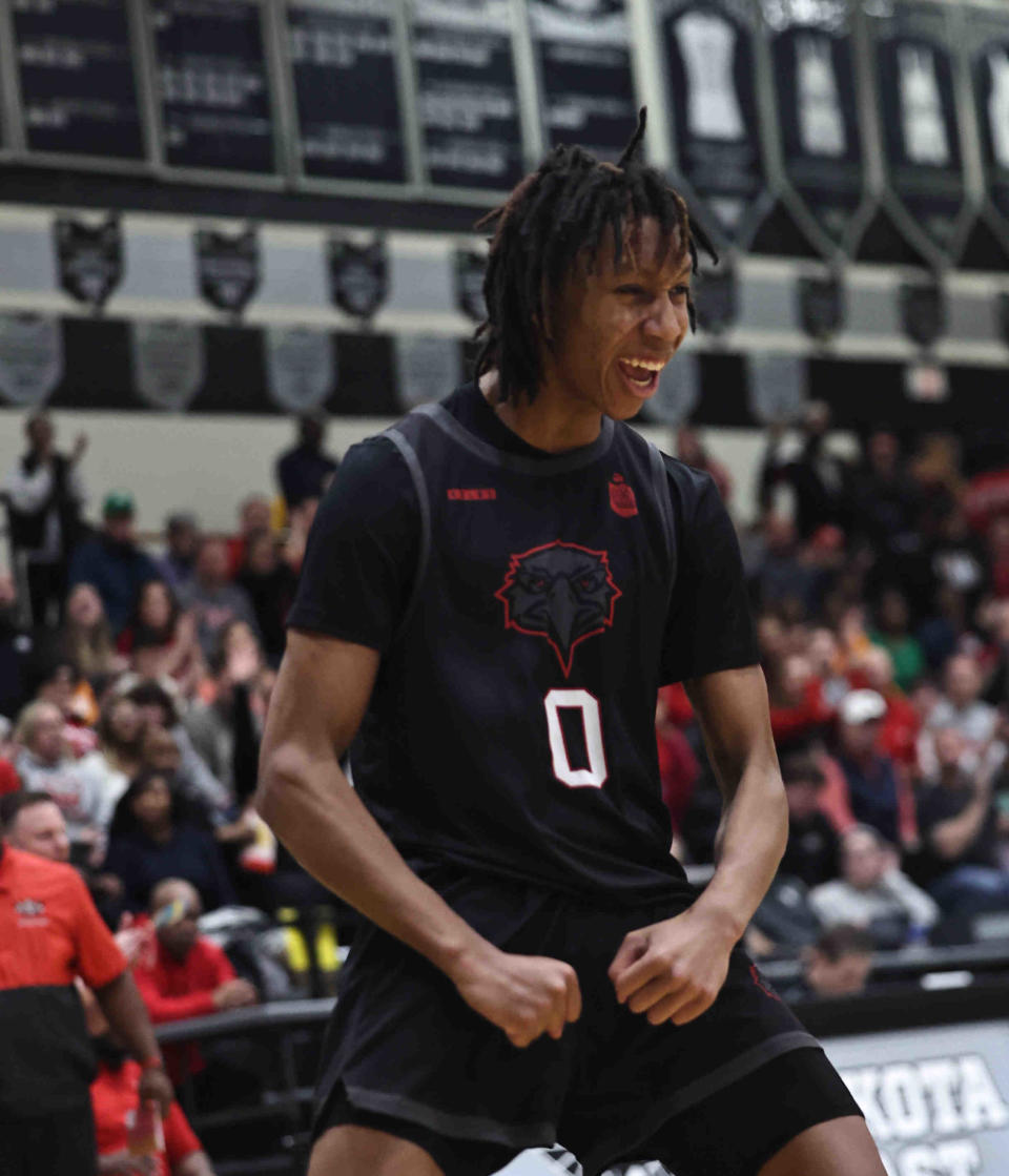 Lakota West freshman guard Bryce Curry (0) scored 19 points against Lakota East on Feb. 9 as the Firebirds swept the season series against their rival.