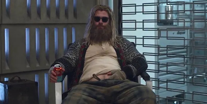 Chris Hemsworth's Thor looking unfit and overweight in Avengers Endgame