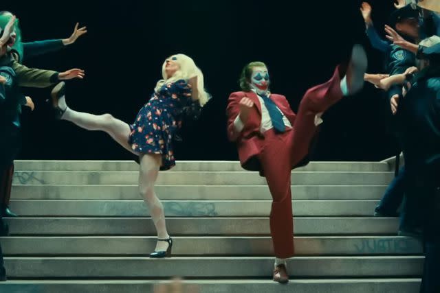 <p>Warner Bros.</p> Lady Gaga and Joaquin Phoenix in 'Joker: Folie à Deux'