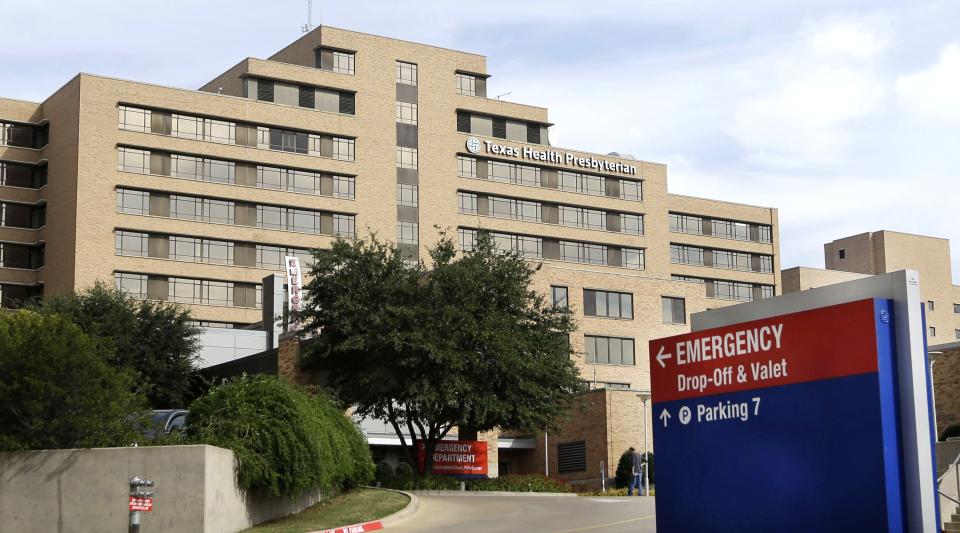 The Texas Health Presbyterian Hospital in Dallas, where Thomas Eric Duncan was treated, on Oct. 8, 2014. (AP)