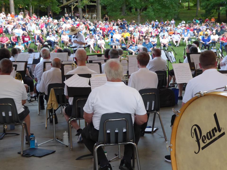 A view from behind the Oak Ridge Community Band at last year's July 4 concert.