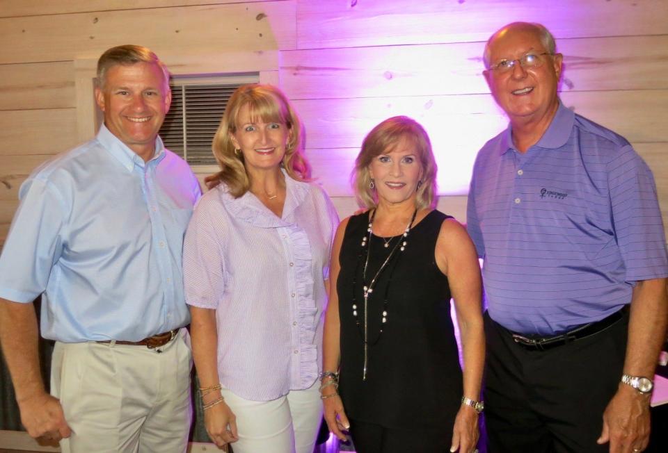 State Senator Barrow Peacock and Melanie Peacock with Sheila and State Senator Robert Mills at the wedding reception of Randy Brown and Barzanna White in 2023.