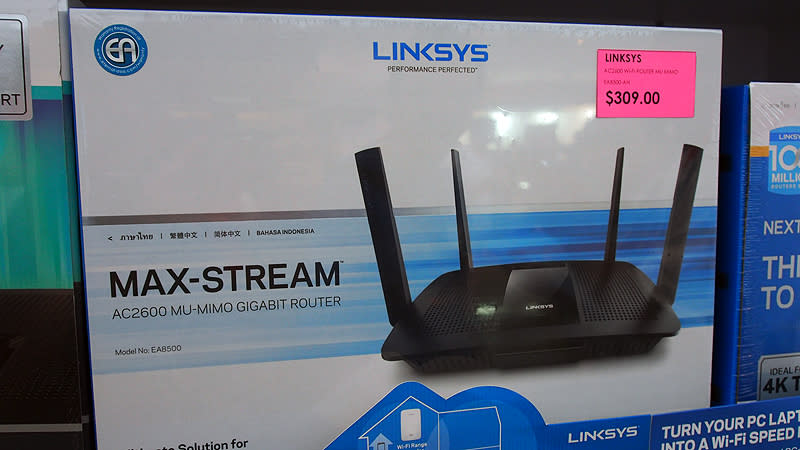 The Linksys EA8500 is an AC2600 router with 4x4 MU-MIMO technology, which can support multiple users (be it desktop, phone, or tablet) while maximizing bandwidth usage and cutting down on “waiting time” between each device. It transmits up to 800Mbps on the 2.4GHz band and 1733Mbps on 5GHz. Now going for S$309 (U.P. S$399) at Suntec L3 (Booth 307) and Hall 602 (Booth 6135).