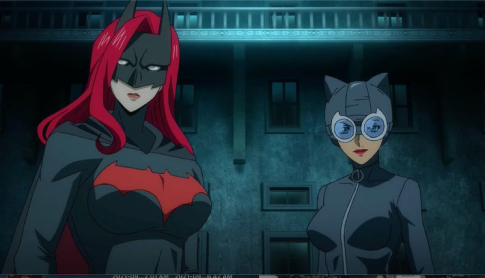 Catwoman and Batwoman in the anime inspired Catwoman: Hunted.