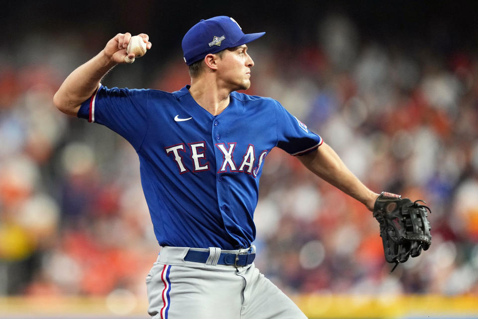 Corey Seager of the Texas Rangers  in the 2023 ALCS (Alex Bierens de Haan / Getty Images)