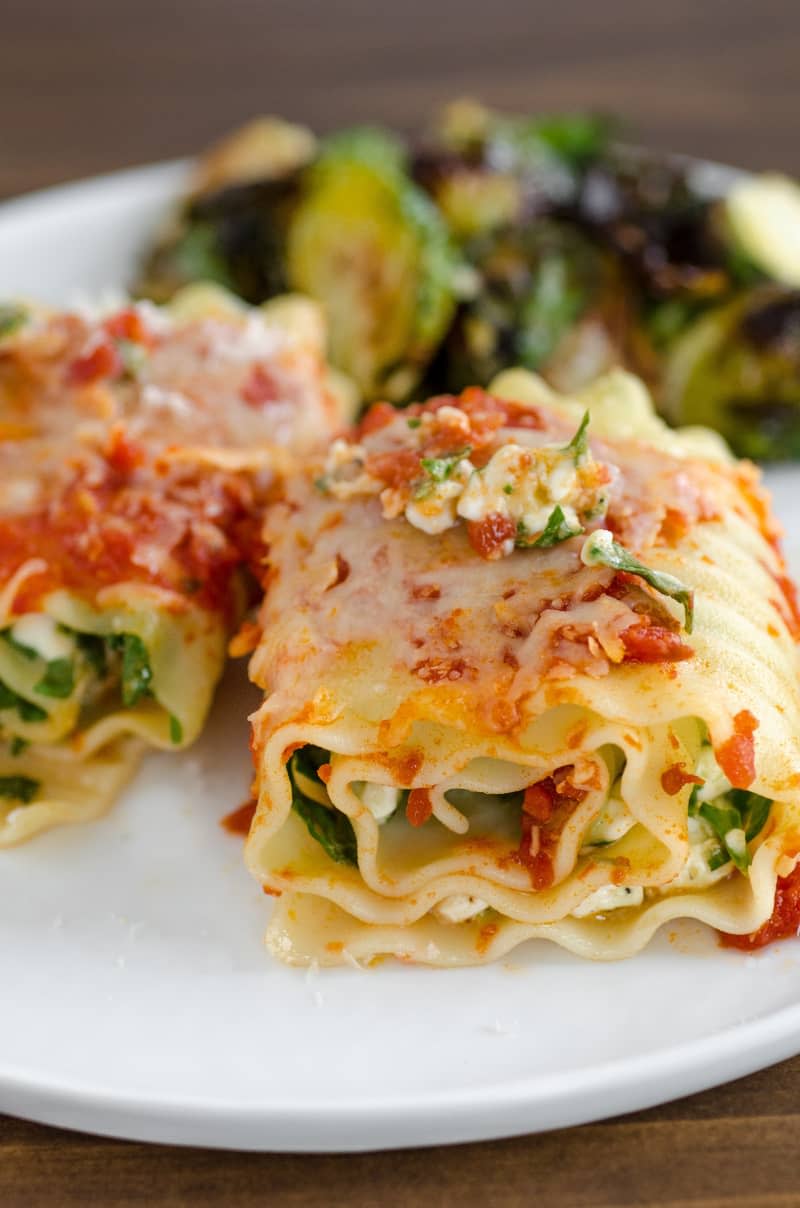 Spinach Lasagna Roll-Ups