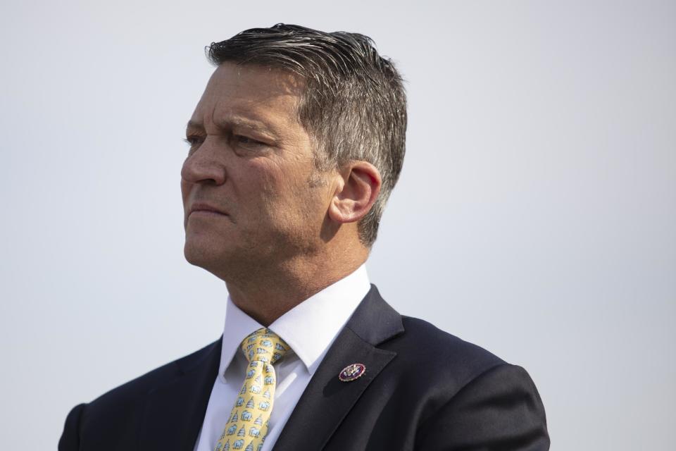 FILE: Rep. Ronny Jackson, (R-TX), at news conference outside U.S. Capitol in Washington, D.C., July 22, 2021.  / Credit: Tom Brenner/Bloomberg via Getty Images
