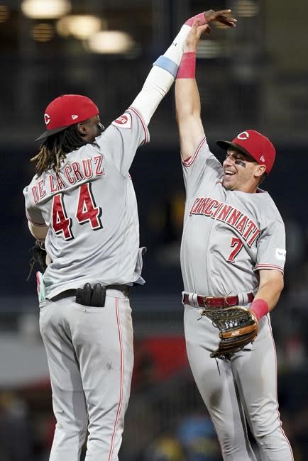 Fairchild's late RBIs help Reds beat Pirates 6-5 to gain