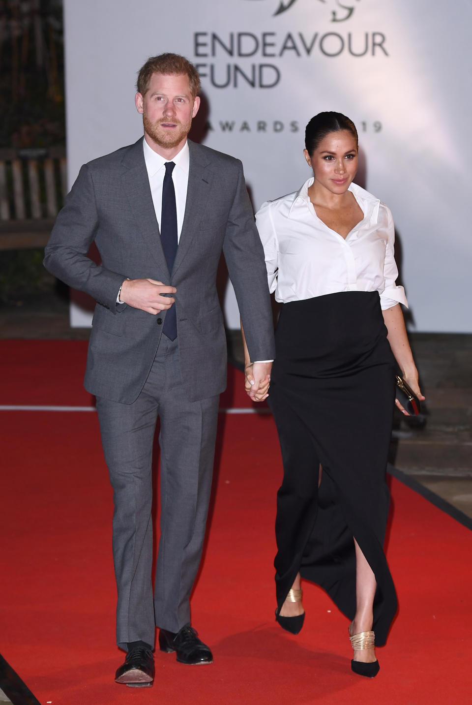 Meghan wore a bespoke Givenchy outfit for the Endeavour Fund Awards [Photo: Getty]