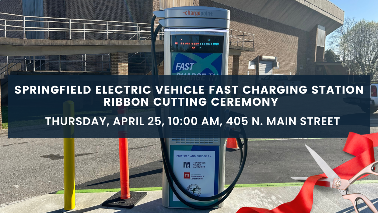 Springfield's new electric vehicle fast-charging station at City Hall will be open 24 hours a day, city officials say.