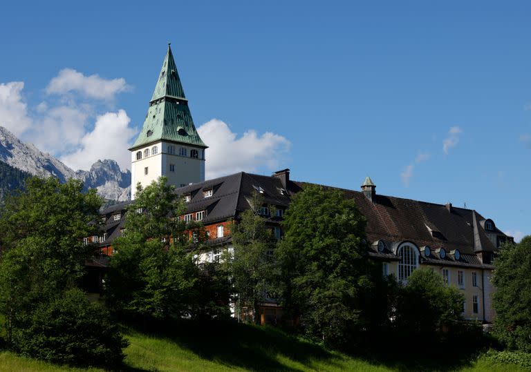 Una vista de Schloss Elmau, el castillo que está semana recibe a los líderes del G-7