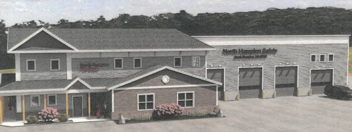 North Hampton is pitching a $9.9 million “municipal complex” that would include the construction of a public safety building and the renovation of the former library into town offices.