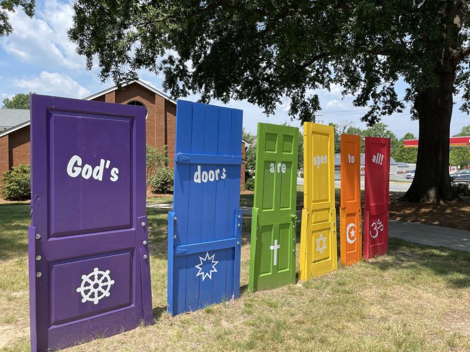 pride installation at church in elon north carolina