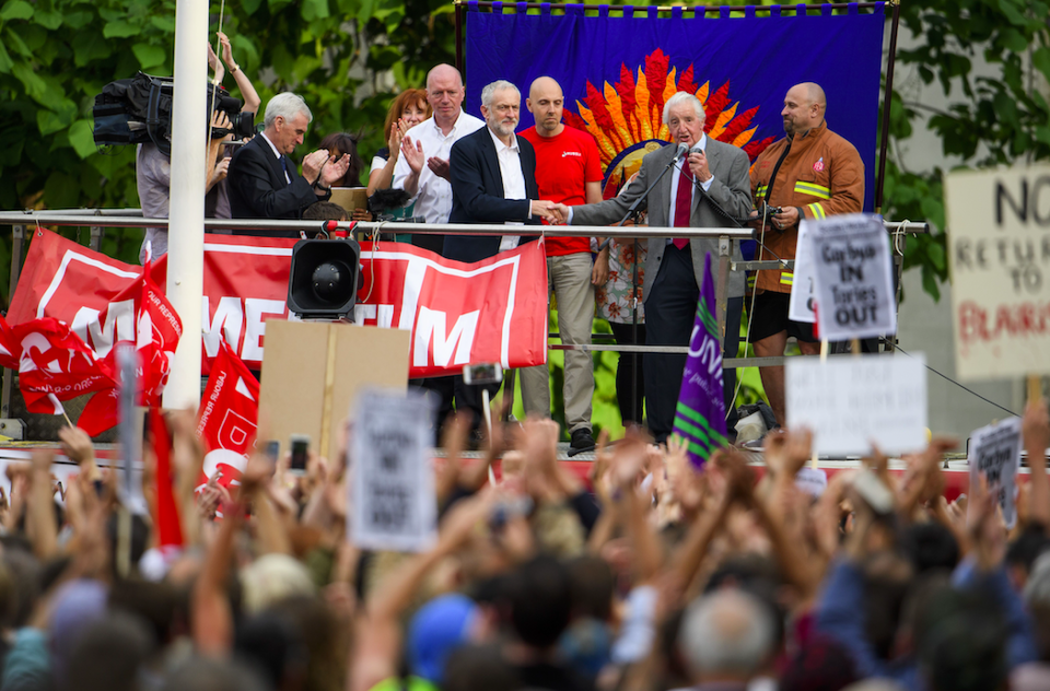 <em>Momentum said their election campaign was delivered on a low budget because it “tapped into the energy and enthusiasm of tens of thousands of volunteers” (Rex)</em>