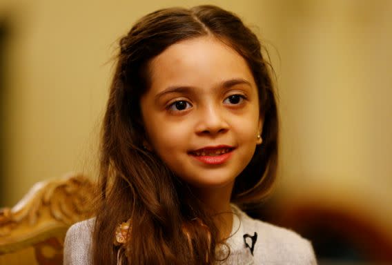 Bana Alabed, known as Aleppo's tweeting girl, reacts during an interview with Reuters in Ankara, Turkey, December 22, 2016. (Photo: Umit Bektas/Reuters)