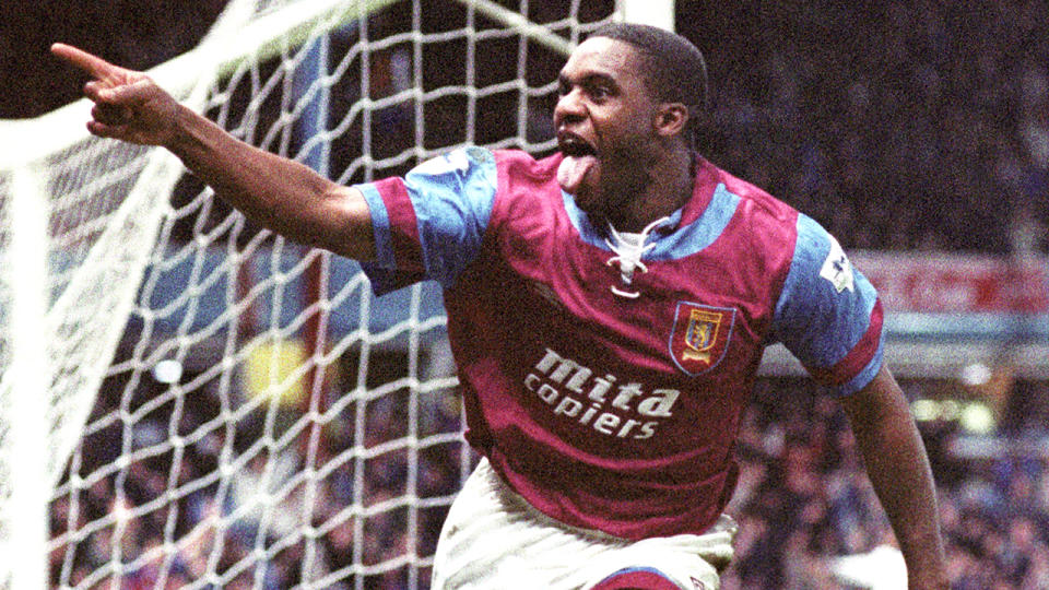 Dalian Atkinson, pictured playing for Aston Villa in the early 1990s.