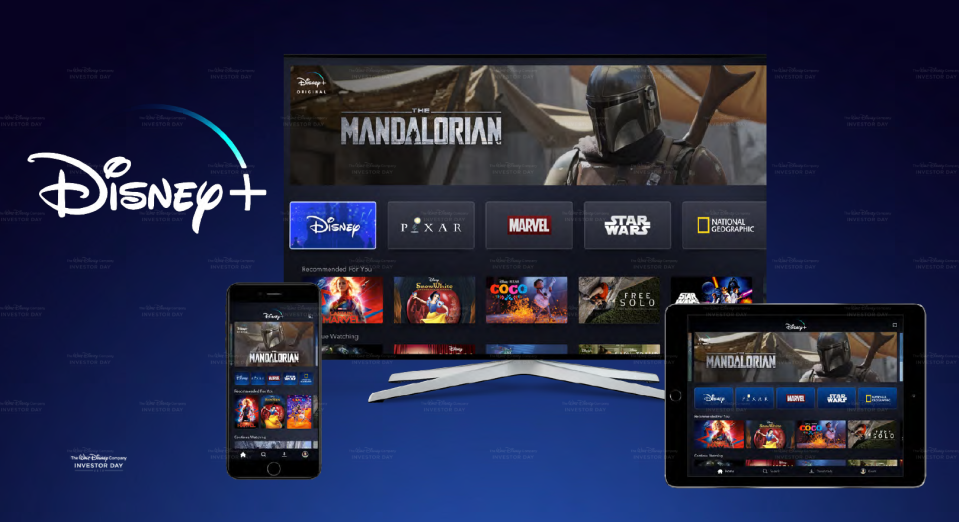 Star Wars The Mandalorian showing on multiple devices.