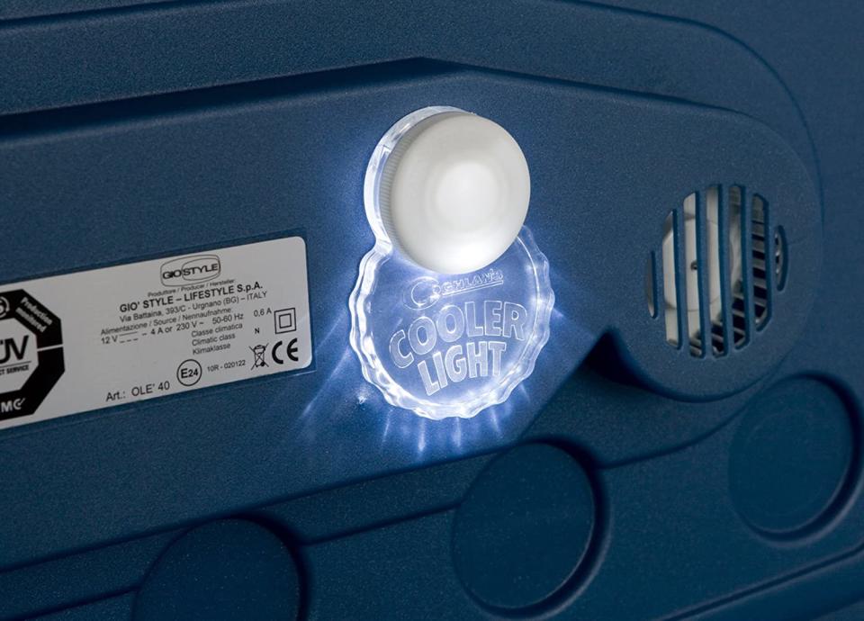 A cooler light on the inside of a cooler