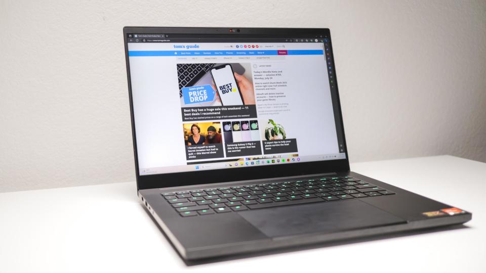 Razer Blade 14 (2023) sitting on desk