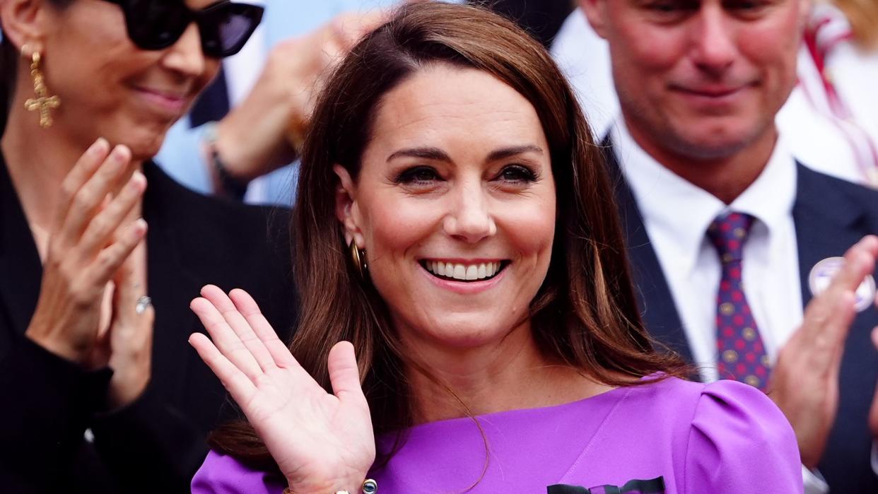 The Princess of Wales in the royal box on day fourteen of the 2024 Wimbledon Championships at the All England Lawn Tennis and Croquet Club, London. Picture date: Sunday July 14, 2024. 