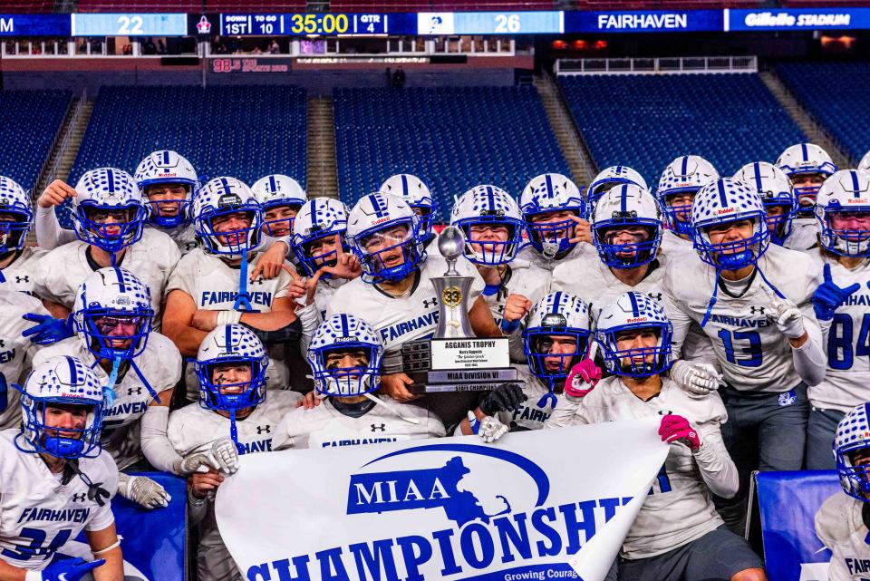 The 2023 MIAA Division 6 State Champions - Fairhaven Blue Devils.