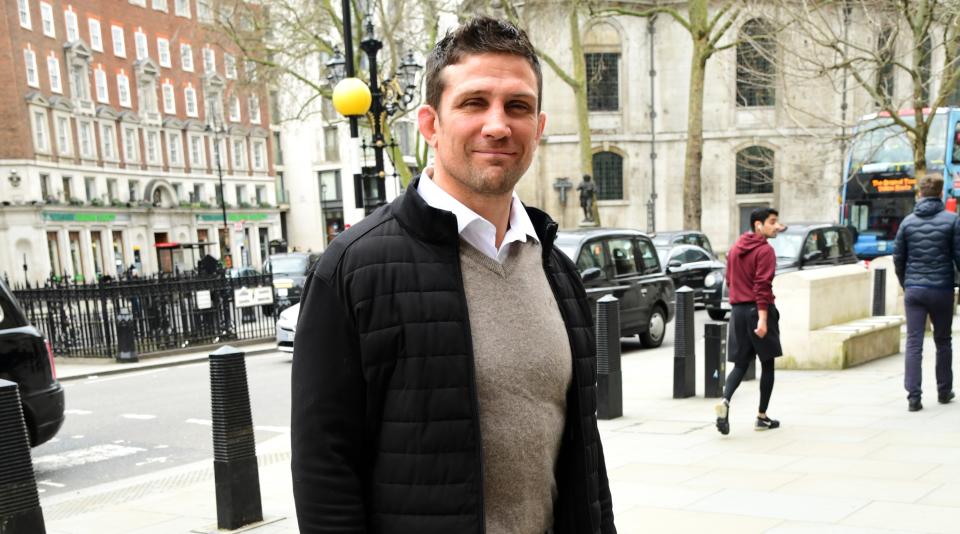 Alex Reid seen outside the High Court in London, before the ruling on damages in acase between himself and Katie Price. (Photo by Ian West/PA Images via Getty Images)