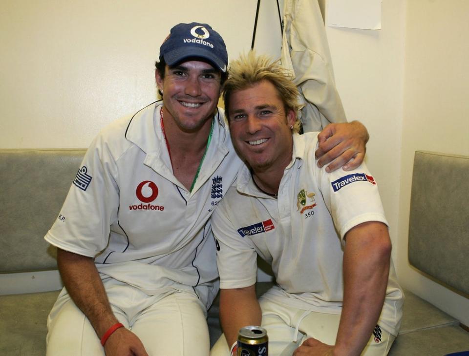 Kevin Pietersen (left) was one of few batters to consistently get the better of Shane Warne  (Getty Images)