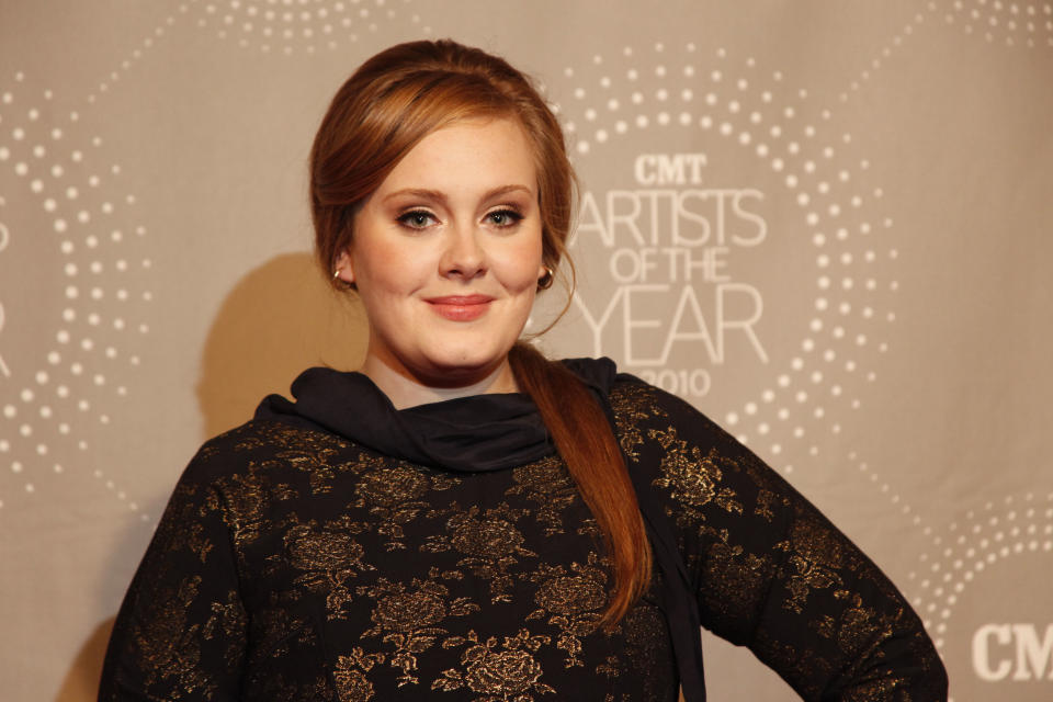 FRANKLIN, TN - NOVEMBER 30: Adele attends CMT Artists of the Year at Liberty Hall on November 30, 2010 in Franklin, Tennessee. (Photo by Ed Rode/Getty Images)