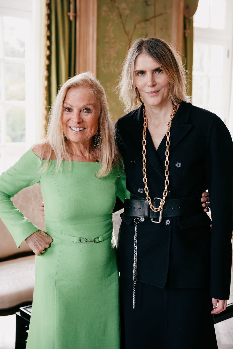 two women in formal wear