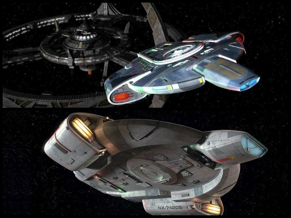 The Defiant, the protoytpe ship that served as Captain Sisko's ship on Deep Space Nine.