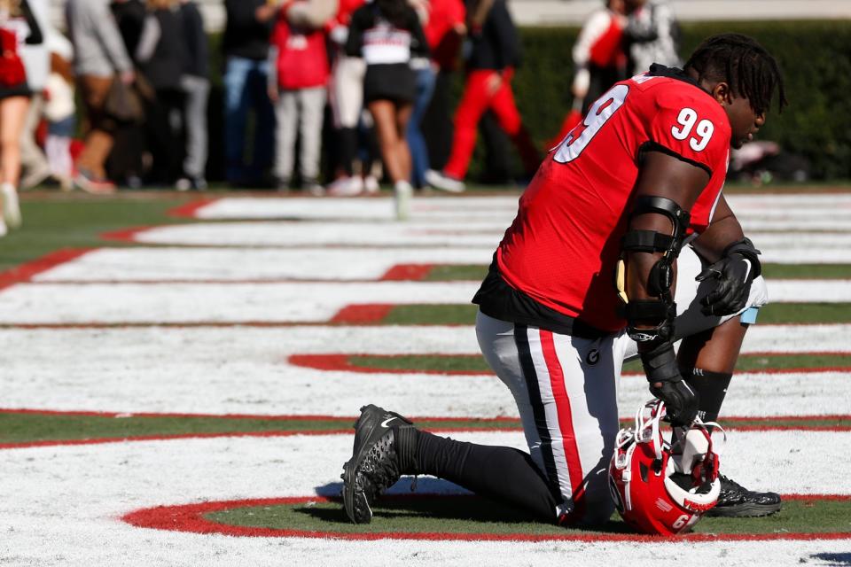 Georgia defensive tackle Jordan Davis is a finalist for the Bednarik Award.